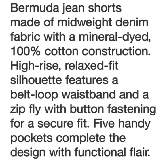 NEW Wild Fable High-Rise Mineral Dyed Bermuda Jean Shorts - Picture 11 of 16